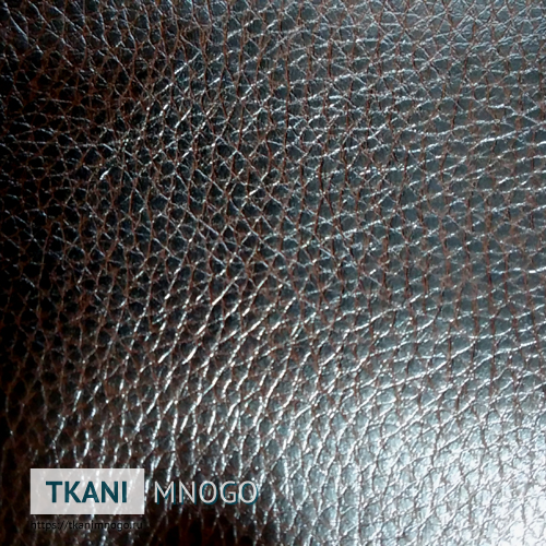 Фото ткани A-26 Кожа искусственная крупным планом, цвет коричневый, рисунок однотонный, производитель Китай