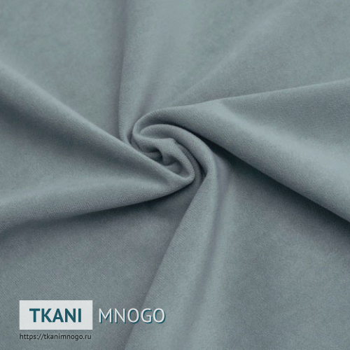 Фото материала велюра “38” (однотонный голубой)