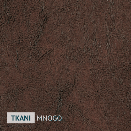 Фото ткани R-22034 Кожа искусственная крупным планом, цвет коричневый, рисунок однотонный, производитель Китай