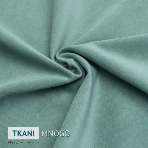 Фото внешнего вида велюра “7” (однотонный зеленый)