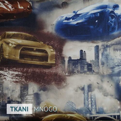 Фото рисунка микровелюра “HJ009-1” город.