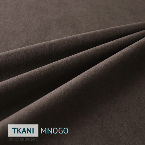 Фото внешнего вида велюра “Milan 6” (однотонный коричневый)